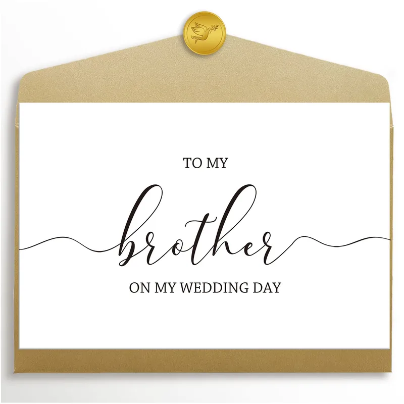 Wedding Day Brother Card for Sibling Gratitude