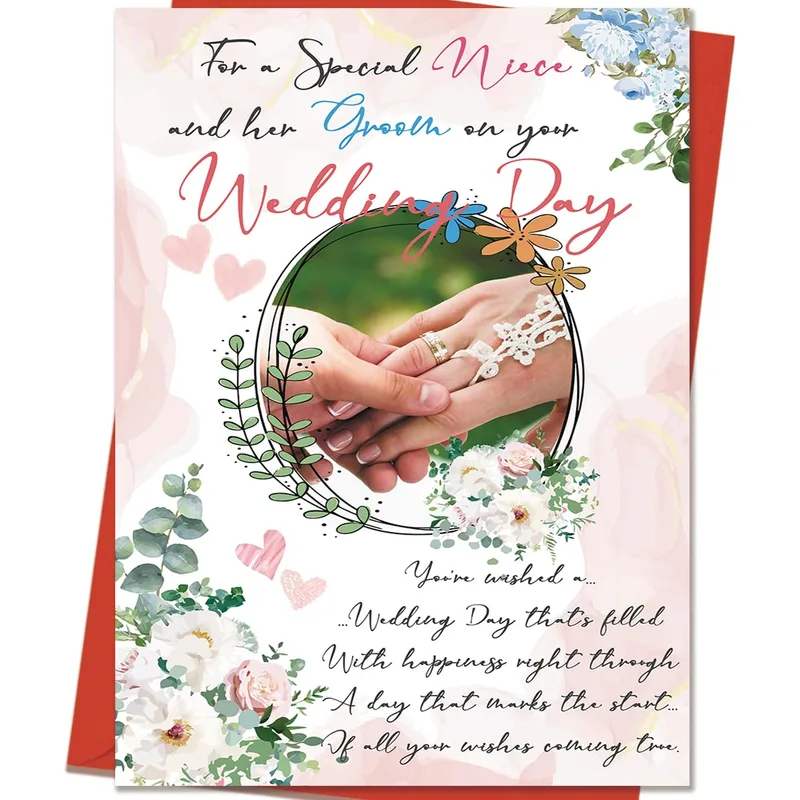 Niece Wedding Day Card Celebrating a Special Niece and Her Groom