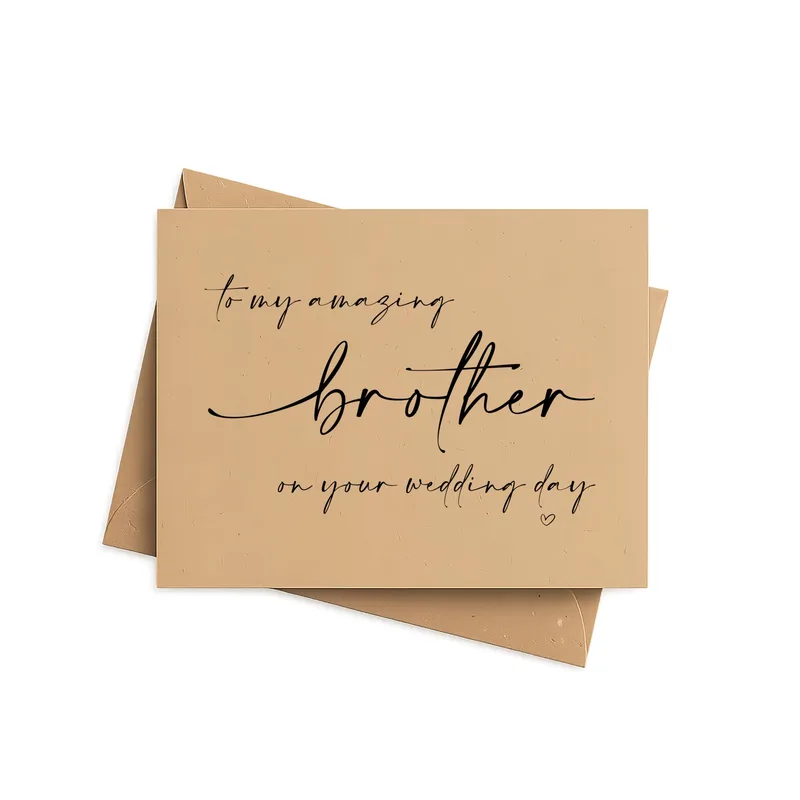 Amazing Brother Card for Wedding Day Sibling Tribute