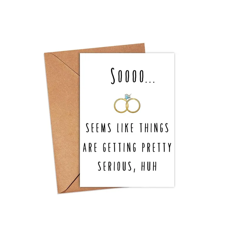 Getting Serious Card for Wedding Friends and Engagement Humor