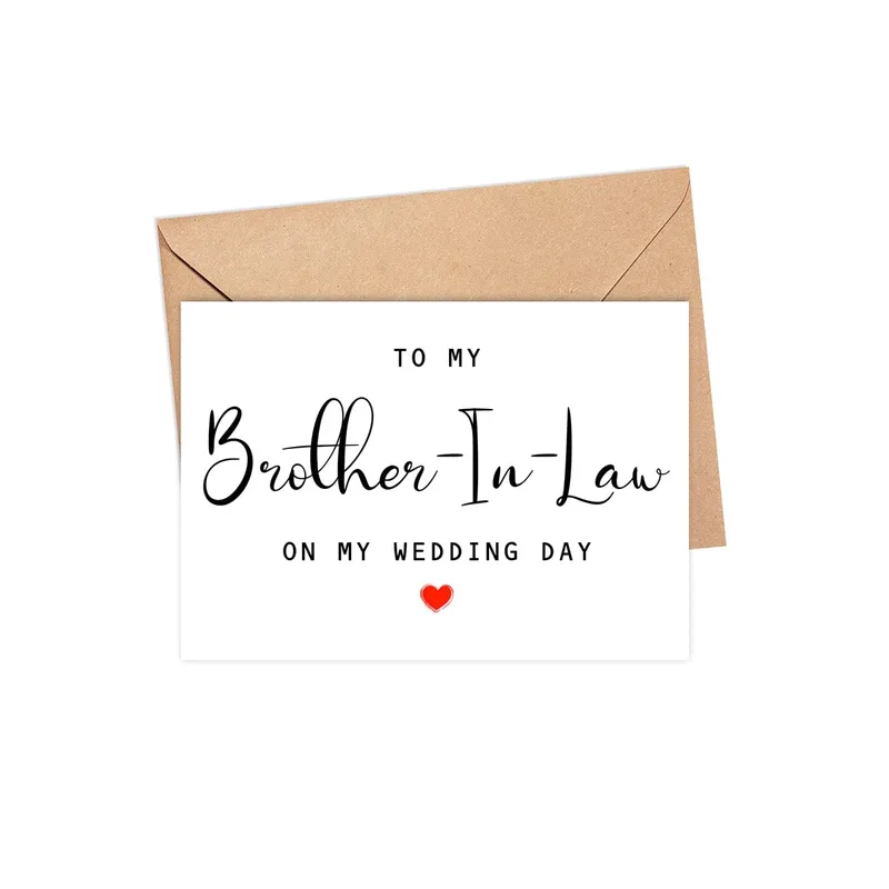 Brother in Law Thank You Card for Wedding Day Appreciation