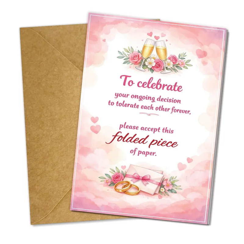 To celebrate your ongoing Card for Sarcastic Wedding Humor