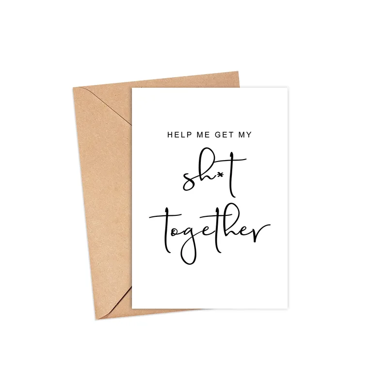 Funny Wedding Planning Card Help Me Get My Sh*t Together