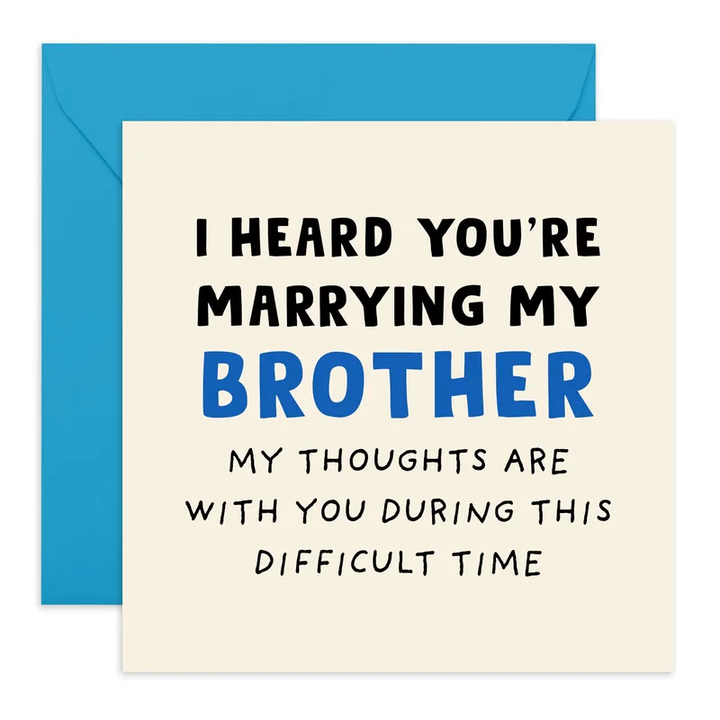 Black Blue Typographic Wedding Card – Greeting Card in natural