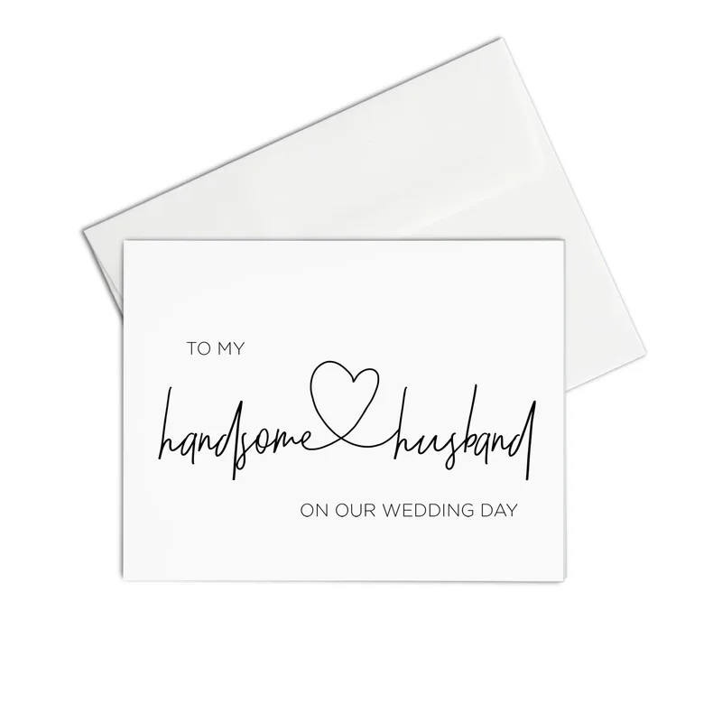 To My Handsome Husband Card for Wedding Day Romance