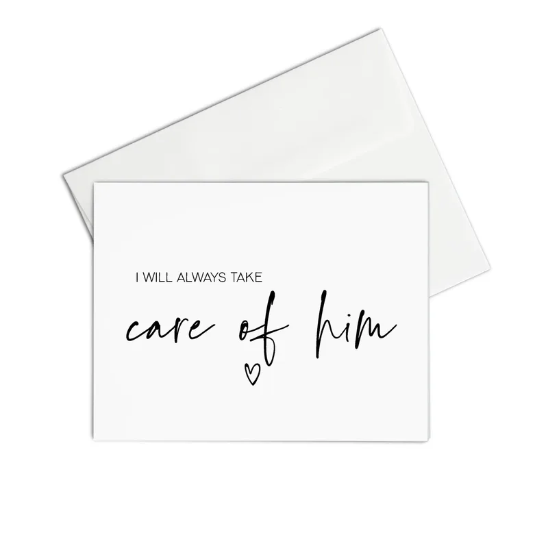 I Will Always Take Card for Groom's Parents