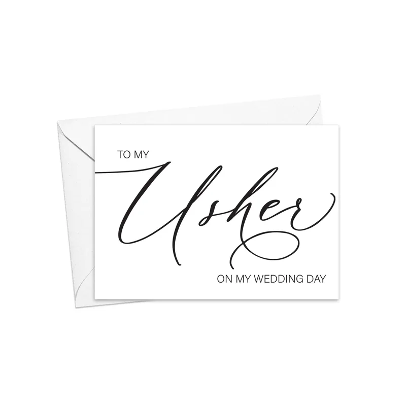 To My Usher Wedding Card for Nephew or Son