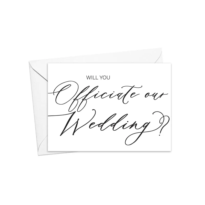 Will You Officiate Card for a Special Wedding Role