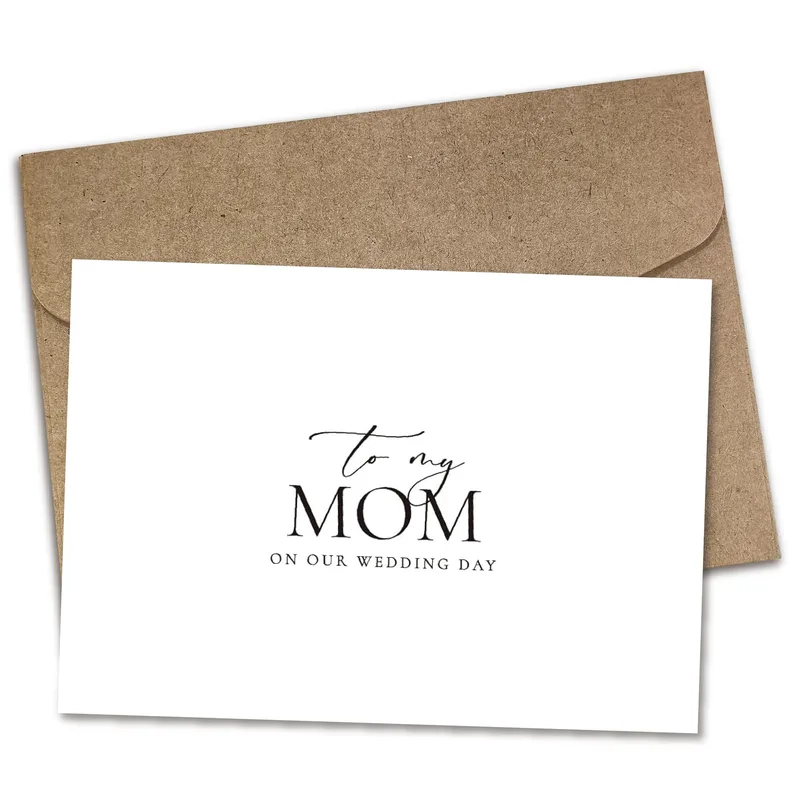 To My Mom Card: A Wedding Day Tribute to Motherhood