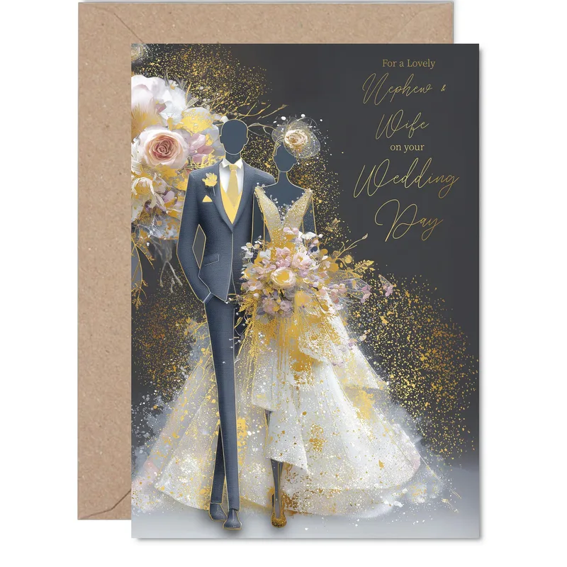 Nephew & Wife Card for a Special Wedding Celebration