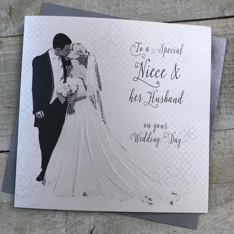 Couple Dance Photo Wedding Card for a Special Niece and Her Husband