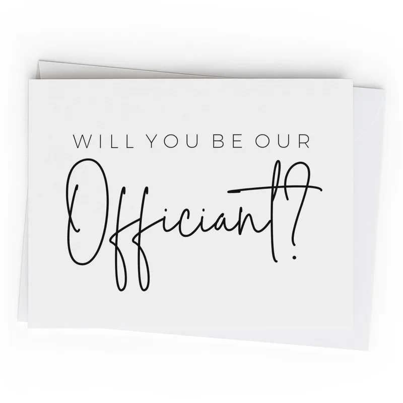 Will You Be Our Officiant Wedding Card for Your Ceremony