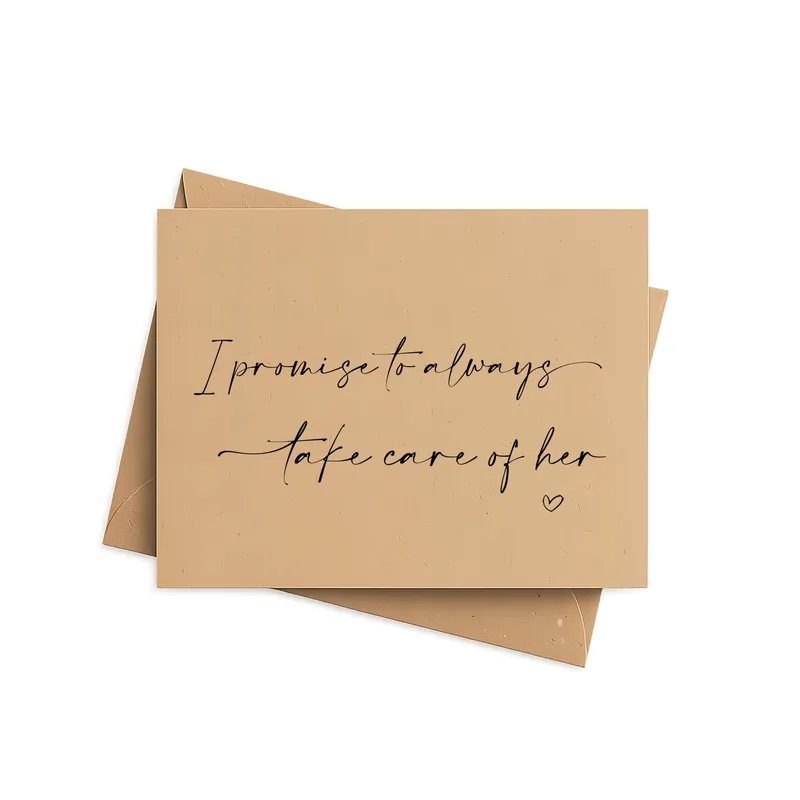 Kraft Card Script Card: A Promise to Parents