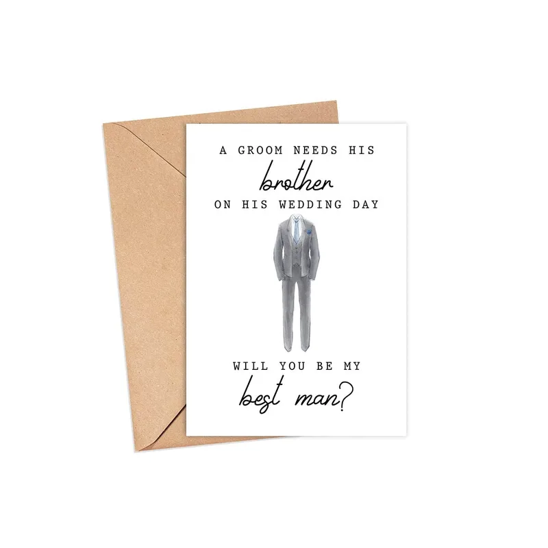 Brother Best Man Wedding Card for Your Sibling