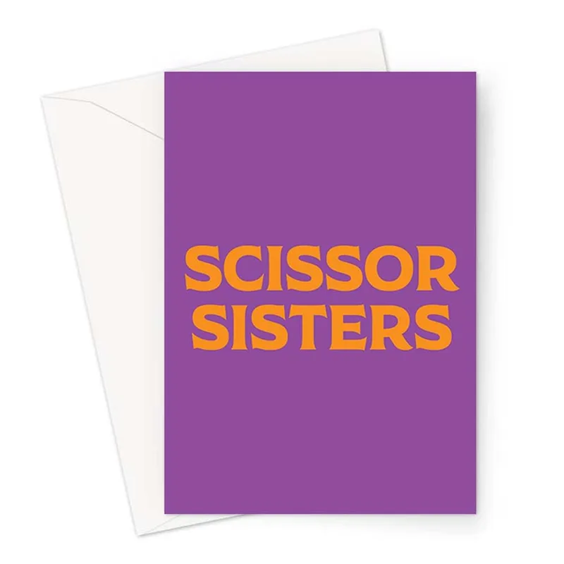 Purple Orange Block Wedding Card – Greeting Card in natural