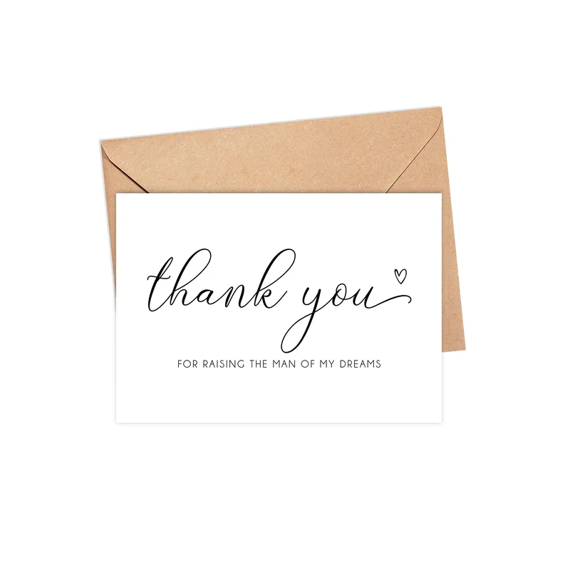 Script Thank You Kraft Card for Raising the Man of My Dreams