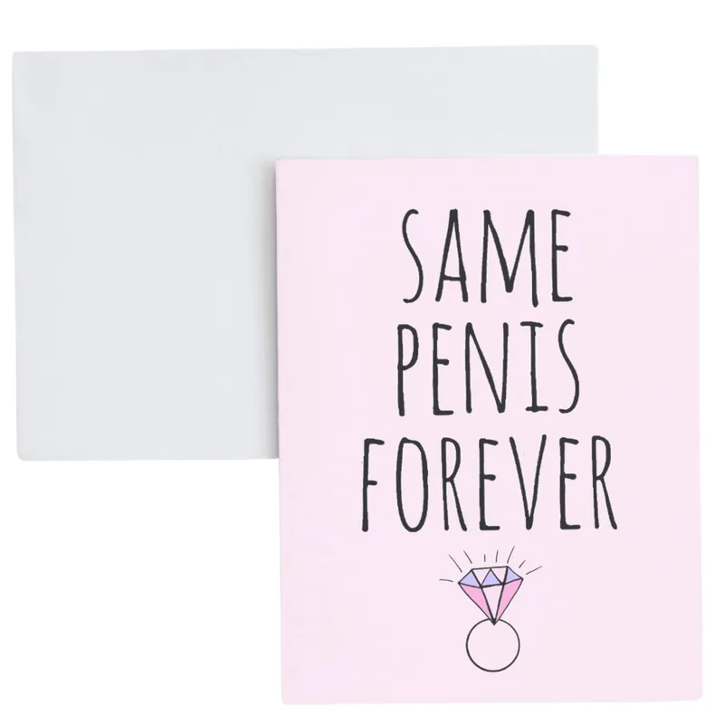 Pink Diamond Ring Wedding Card for the Bride Who Loves a Joke