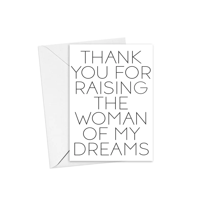 Thank You for Raising Card: Minimalist Thank You Note