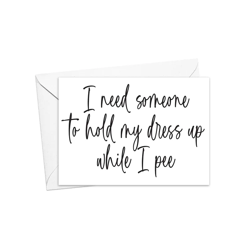 Someone to Hold Card: A Funny Bridesmaid Proposal Greeting Card