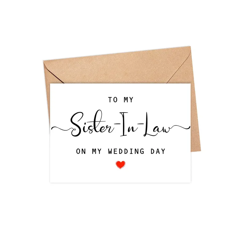 To My Sister-In-Law Card: A Wedding Day Tribute