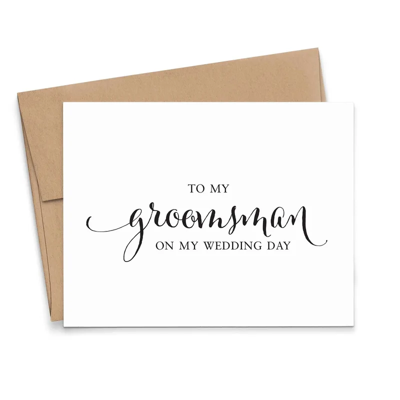 To My Groomsman Card for Wedding Party Thanks