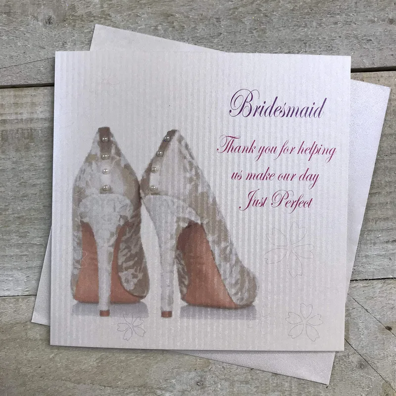 Heels Photo Print Thank You Card for Bridesmaid Appreciation