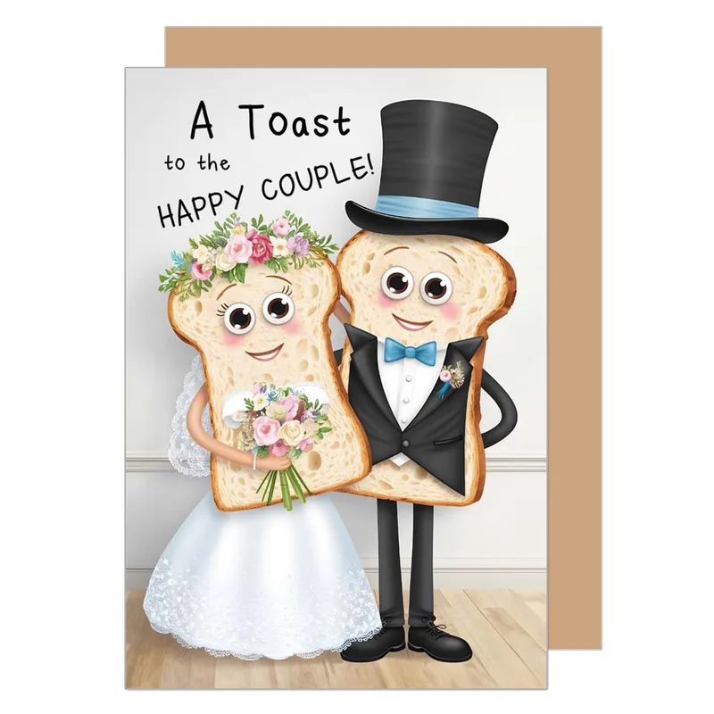 Toast Bride Groom Wedding Card: A Toast to the Happy Couple