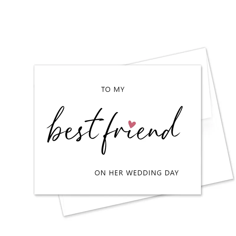 To My Best Friend Card Celebrating Her Wedding Day