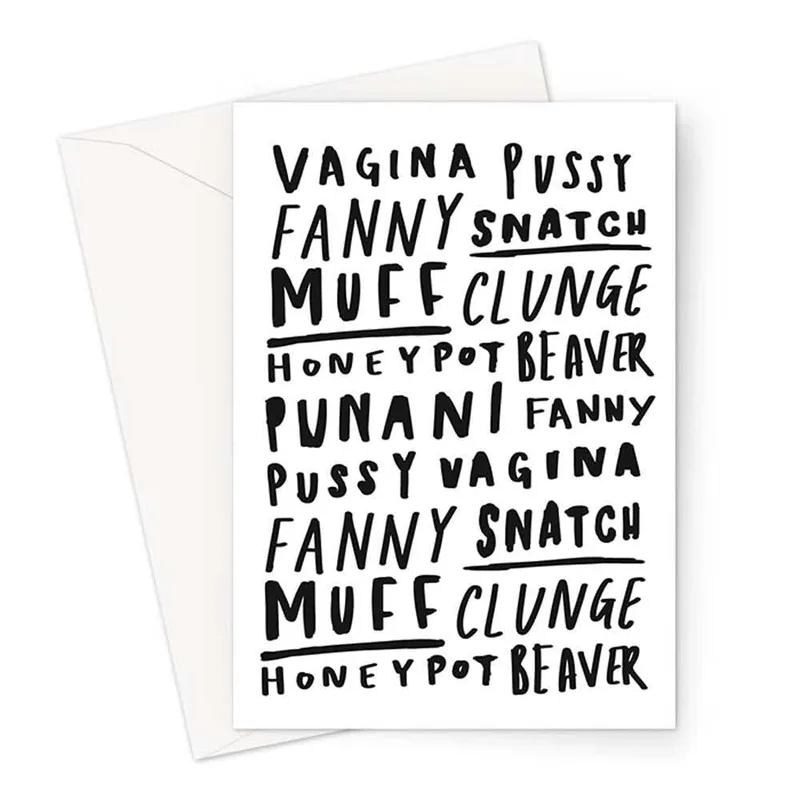 Vagina Word Art Card