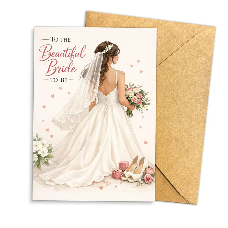 Bride Gown Bridal Shower Card for the Beautiful Bride to Be