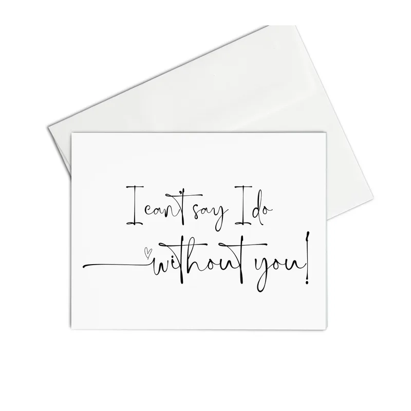 I Can't Say Card: Bridal Proposal Greeting