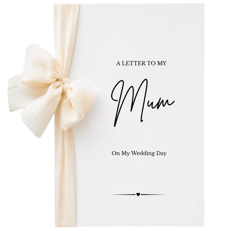 Ribbon Bow Minimal Wedding Card for a Mother's Love