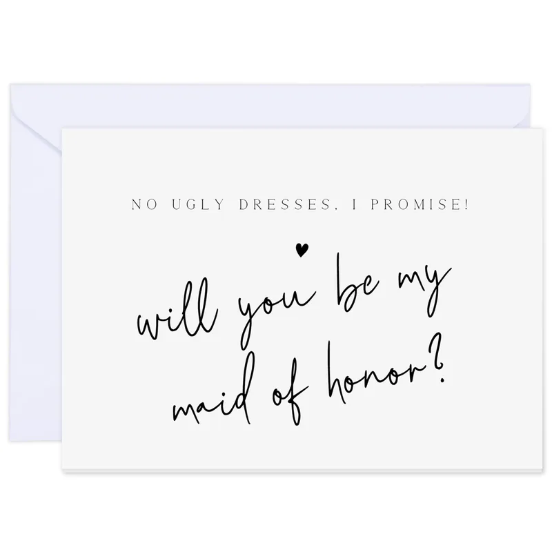 Will You Be My Maid Card for Your Best Friend Proposal
