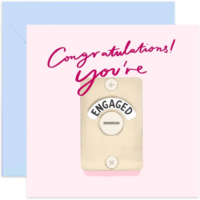 Switch Plate Script Engagement Card for the Happy Couple