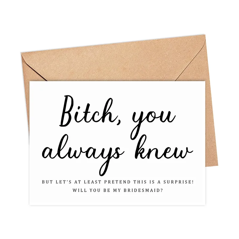 Will You Be My Bridesmaid Wedding Card for Best Friends