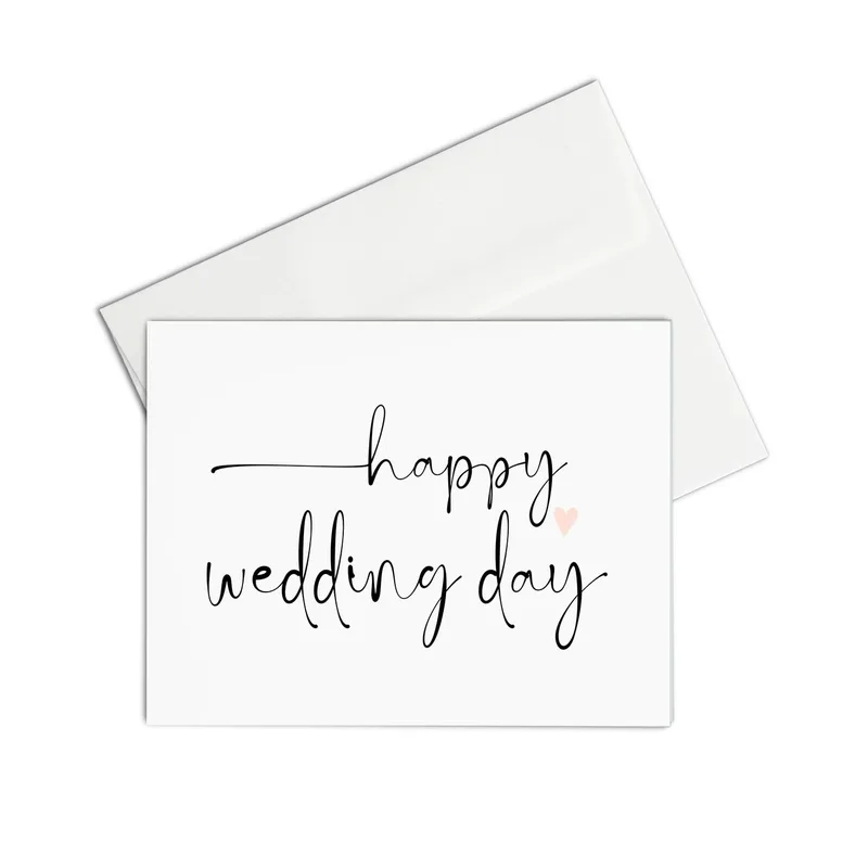 Script Gray Envelope Wedding Card for a Simple Celebration