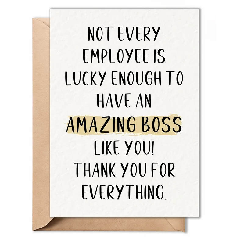 Amazing Boss Card: A Thank You That Says It All
