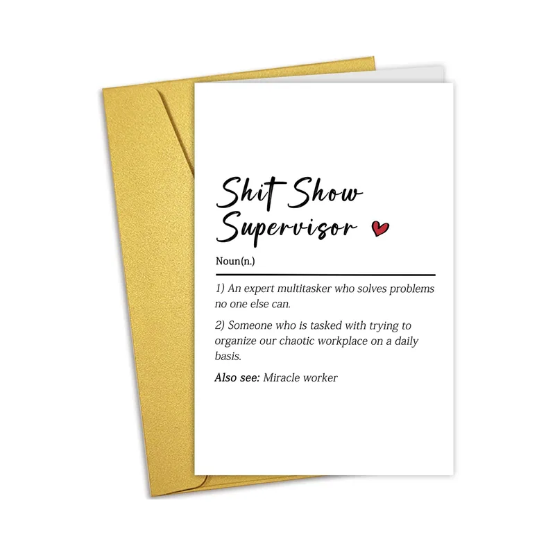Boss Thank You Card: Shit Show Supervisor Gift