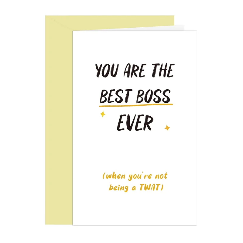 Sarcastic Boss Card: Praise With a Catch