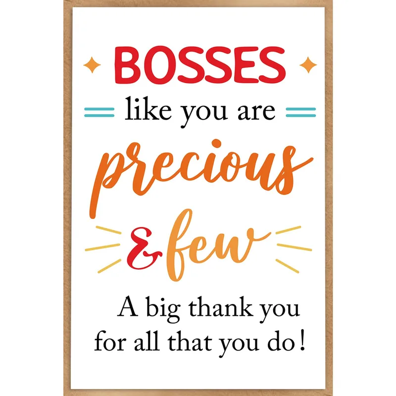 Appreciation Boss Card: Thanks to a Rare Leader