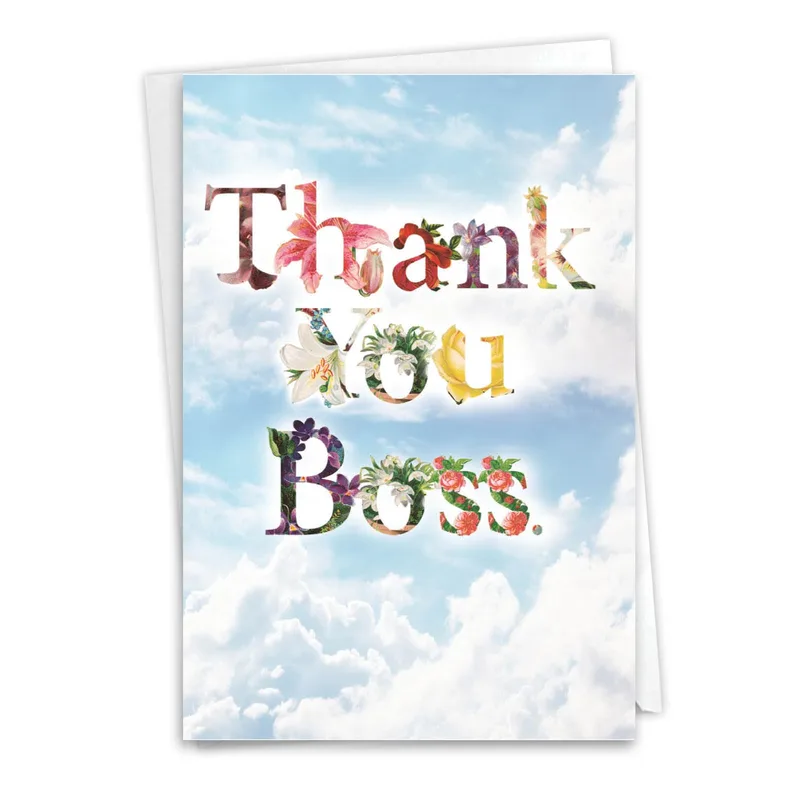 Boss Appreciation Card: Thank You Boss in Florals