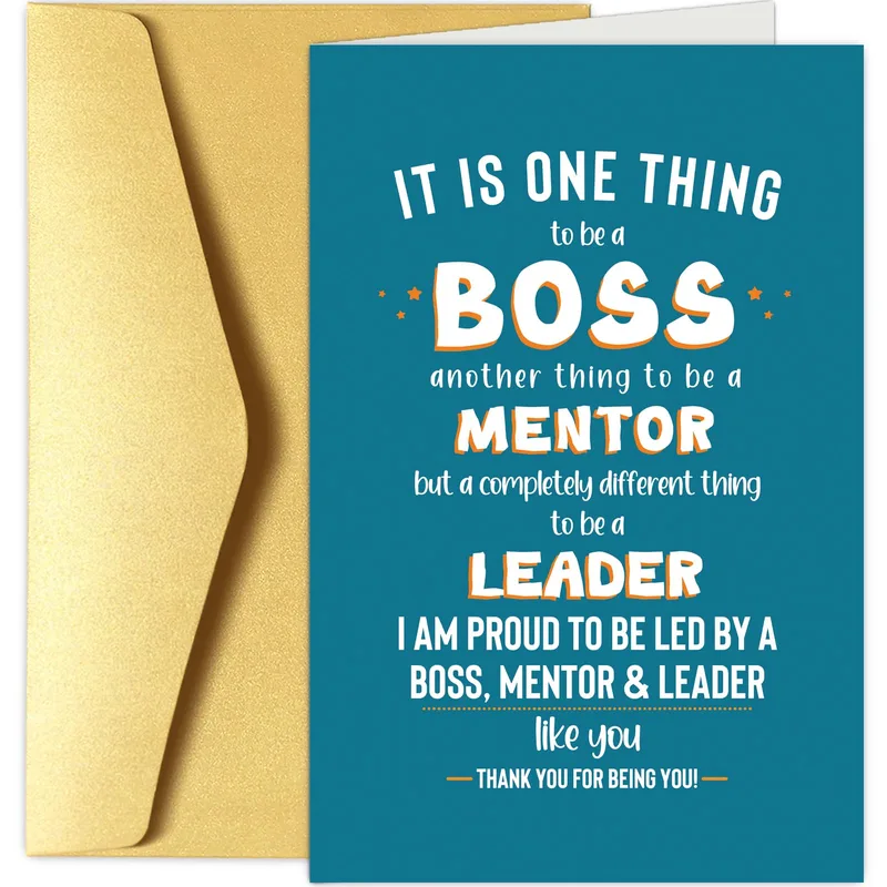 Boss Mentor Leader Card for the Person Who Leads Well