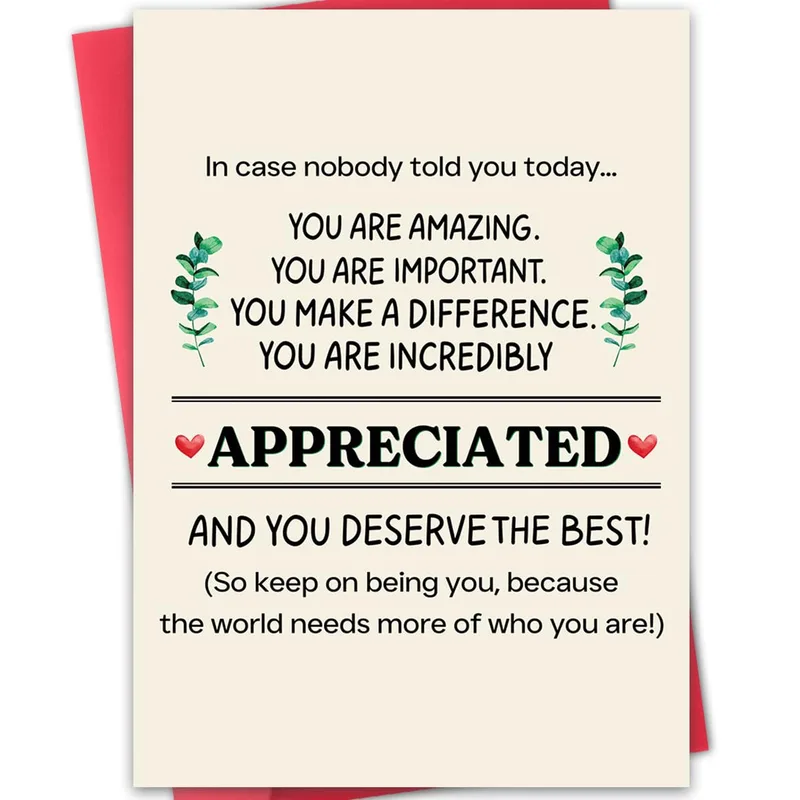 Incredibly Appreciated Card: A Note That Says It All