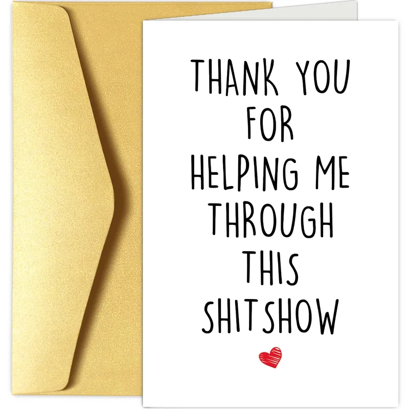 Thank You Shitshow Card for Someone Who Got You Through It