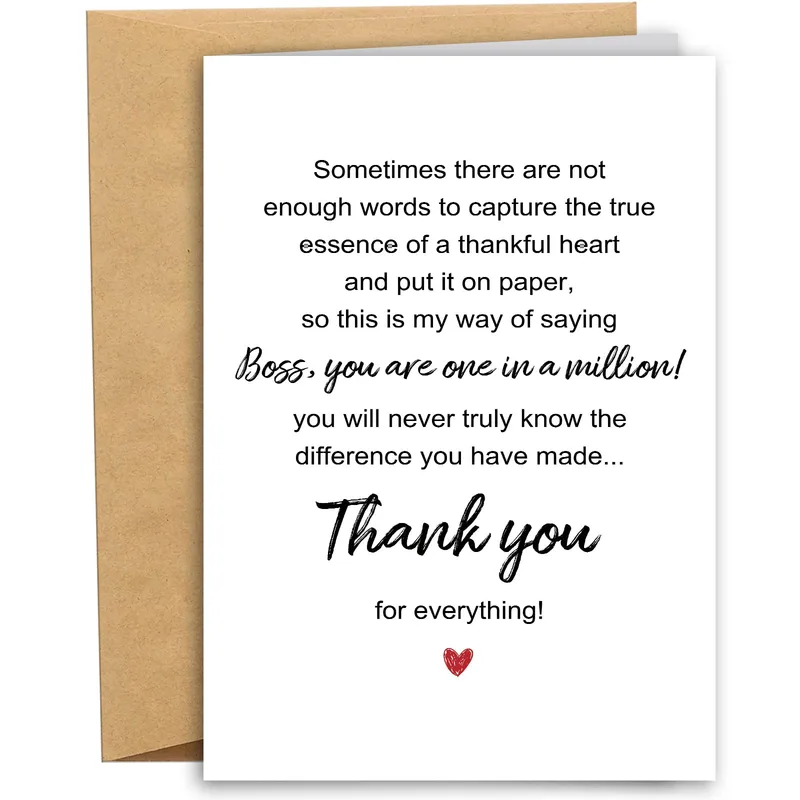 Appreciation for Boss Card: Thank You for Everything