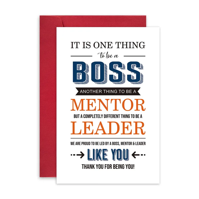 It Is One Thing Card for a Boss Who Leads Well