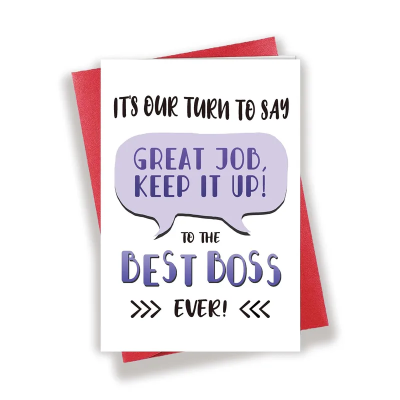 Great Job Boss Card: A Funny Thank You for Your Manager