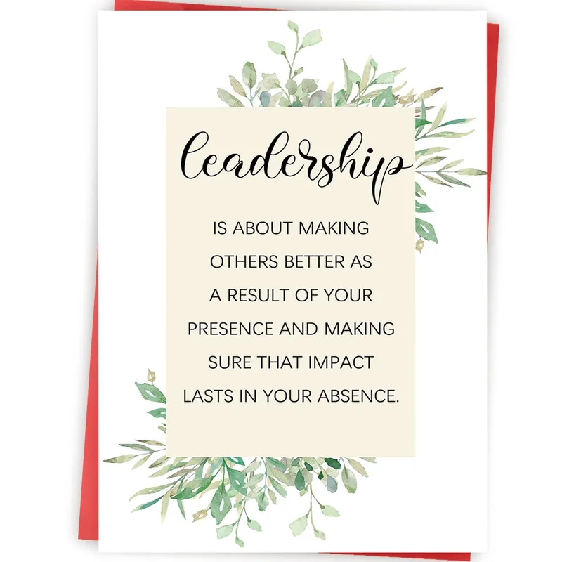 Leadership Quote Card for the Boss Who Lifts the Team
