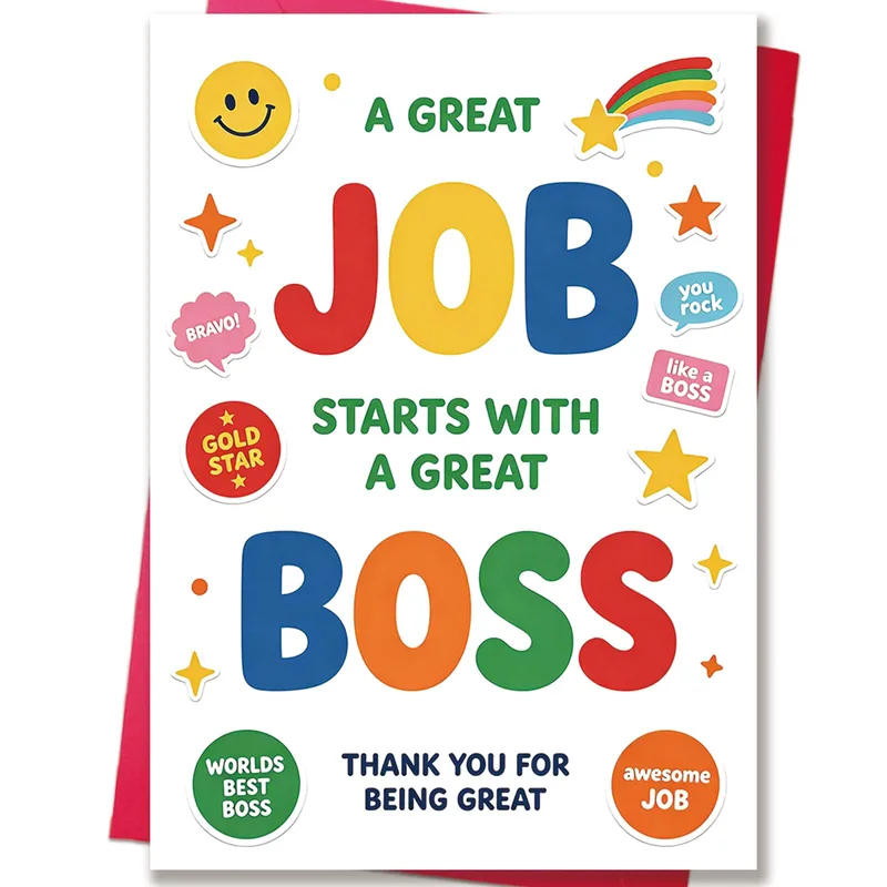 Great Boss Card: A Bright Thank You for Your Manager