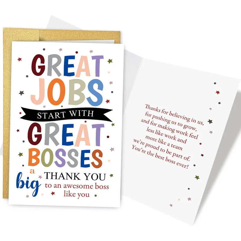 Great Jobs Start Card for Your Awesome Boss